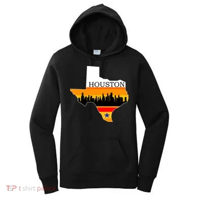 Retro Houston Texas Baseball Throwback Women's Hoodie