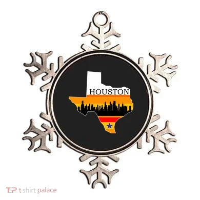 Retro Houston Texas Baseball Throwback Ornament