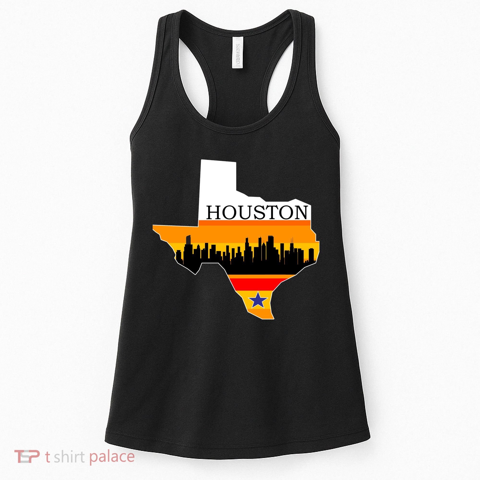 Retro Houston Texas Baseball Throwback Women's Tank Top