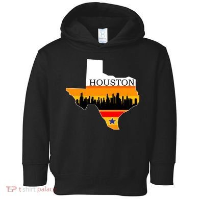 Retro Houston Texas Baseball Throwback Toddler Hoodie