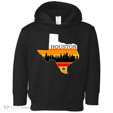 Retro Houston Texas Baseball Throwback Toddler Hoodie