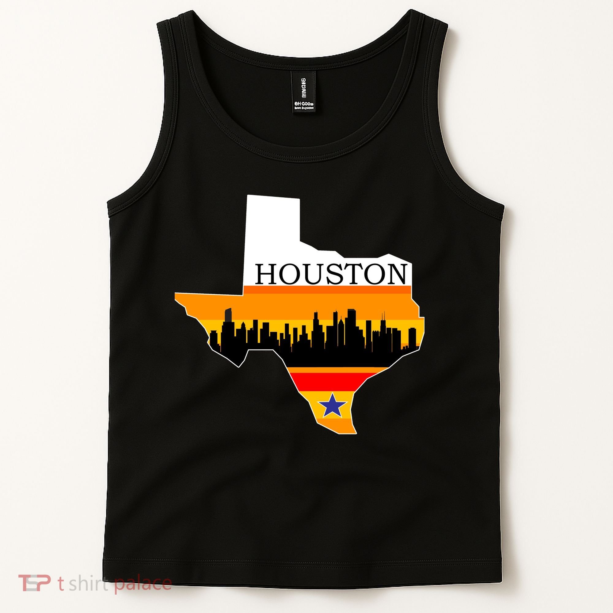 Retro Houston Texas Baseball Throwback Tank Top