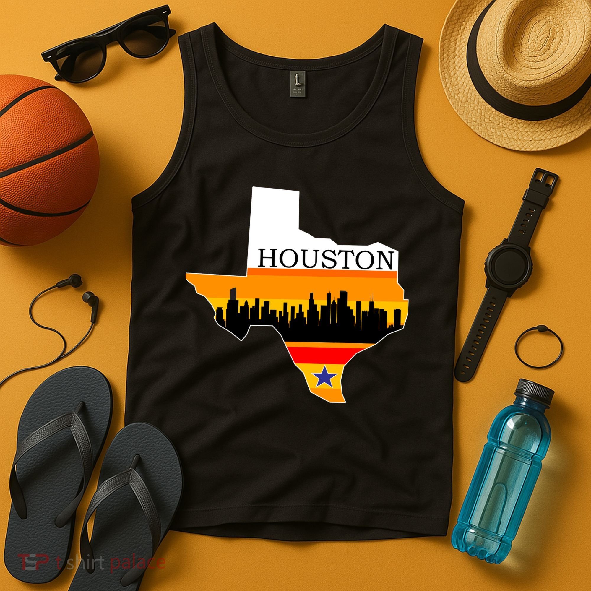 Retro Houston Texas Baseball Throwback Tank Top