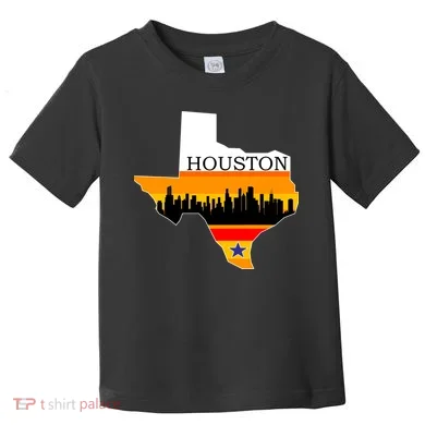 Retro Houston Texas Baseball Throwback Toddler T-Shirt