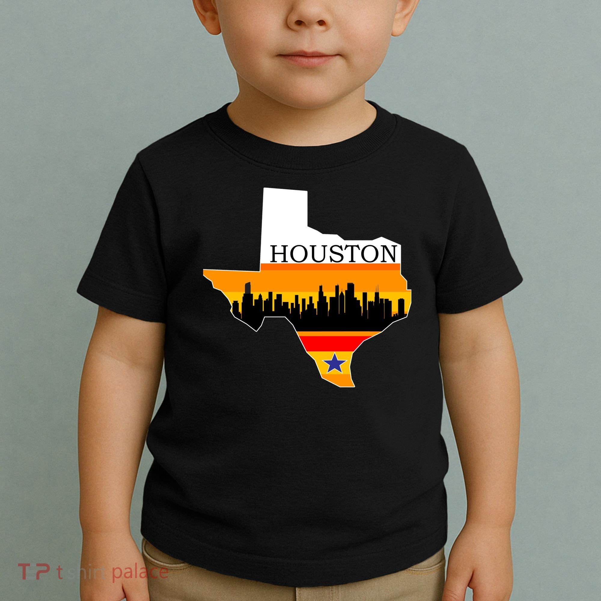 Retro Houston Texas Baseball Throwback Toddler T-Shirt
