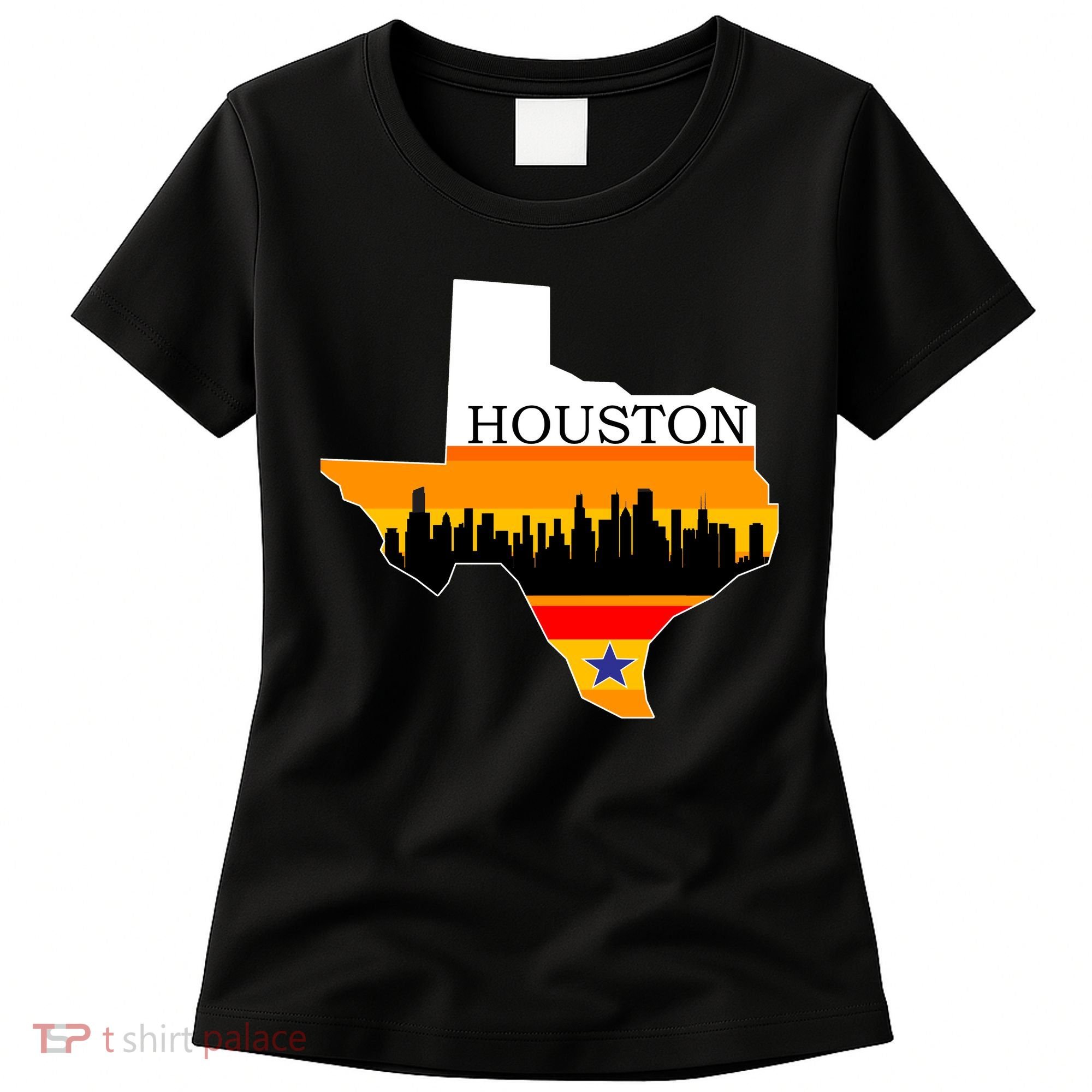 Retro Houston Texas Baseball Throwback Women's T-Shirt