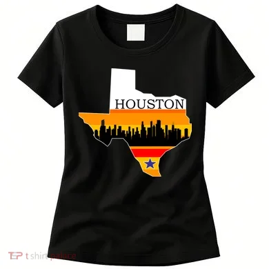 Retro Houston Texas Baseball Throwback Women's T-Shirt