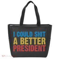 Retro I Could Shit A Better President Funny Meme Tote Bag thumb 0