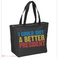 Retro I Could Shit A Better President Funny Meme Tote Bag thumb 2