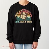 Retro I Keep All My Dad Jokes In A Dad A Base Women's Sweatshirt thumb 0