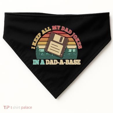 Retro I Keep All My Dad Jokes In A Dad A Base USA-Made Doggie Bandana