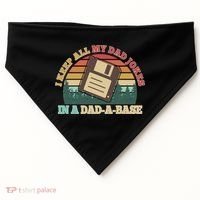 Retro I Keep All My Dad Jokes In A Dad A Base USA-Made Doggie Bandana thumb 0