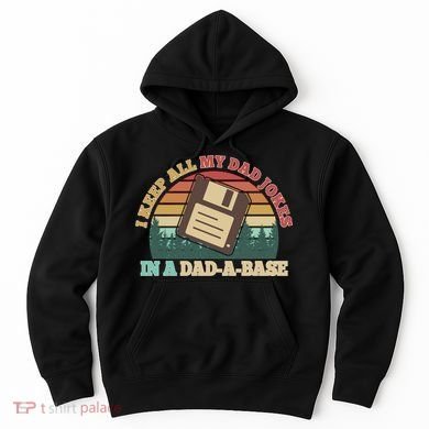 Retro I Keep All My Dad Jokes In A Dad A Base Hoodie