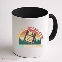 Retro I Keep All My Dad Jokes In A Dad A Base Coffee Mug thumb 1