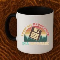 Retro I Keep All My Dad Jokes In A Dad A Base Coffee Mug thumb 2