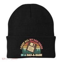 Retro I Keep All My Dad Jokes In A Dad A Base Beanie thumb 0