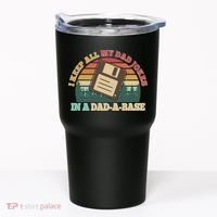 Retro I Keep All My Dad Jokes In A Dad A Base Tumbler thumb 0