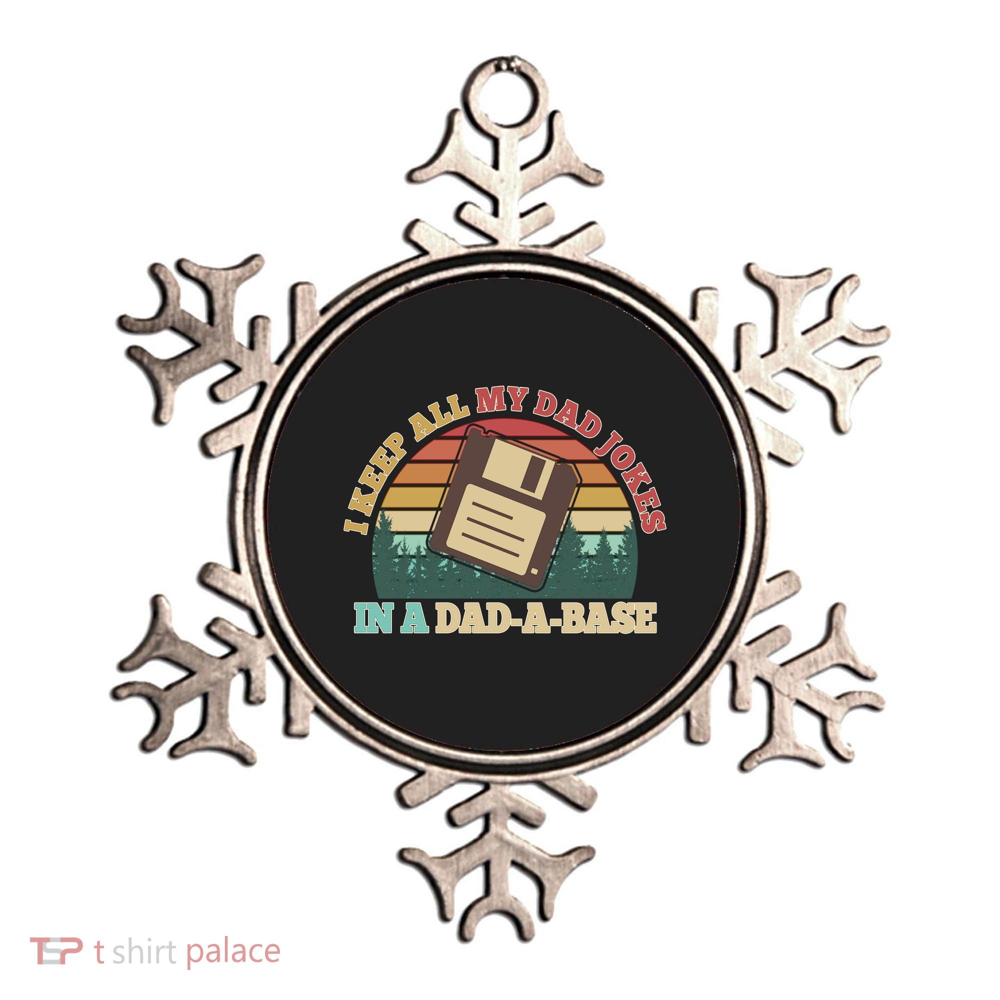 Retro I Keep All My Dad Jokes In A Dad A Base Ornament