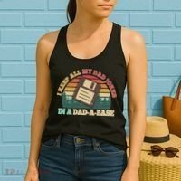 Retro I Keep All My Dad Jokes In A Dad A Base Women's Tank Top thumb 2