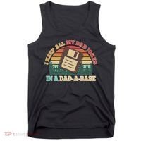 Retro I Keep All My Dad Jokes In A Dad A Base Tank Top thumb 0