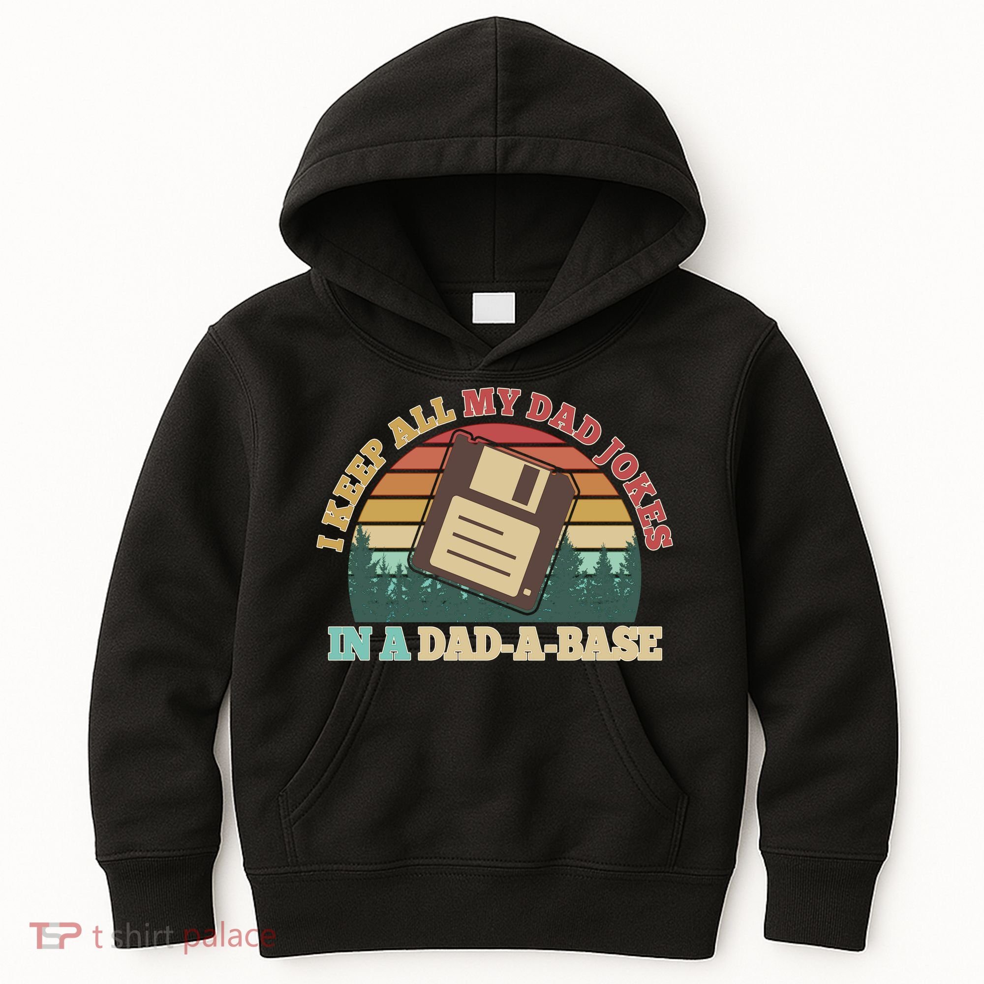 Retro I Keep All My Dad Jokes In A Dad A Base Kids Hoodie