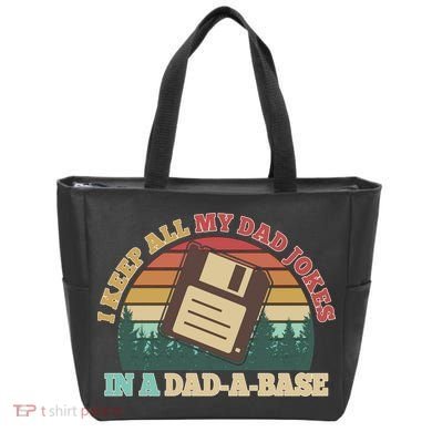 Retro I Keep All My Dad Jokes In A Dad A Base Tote Bag