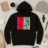 Retro I Love Dogs Hoodie thumb 3