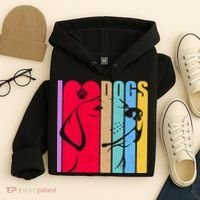 Retro I Love Dogs Hoodie thumb 4