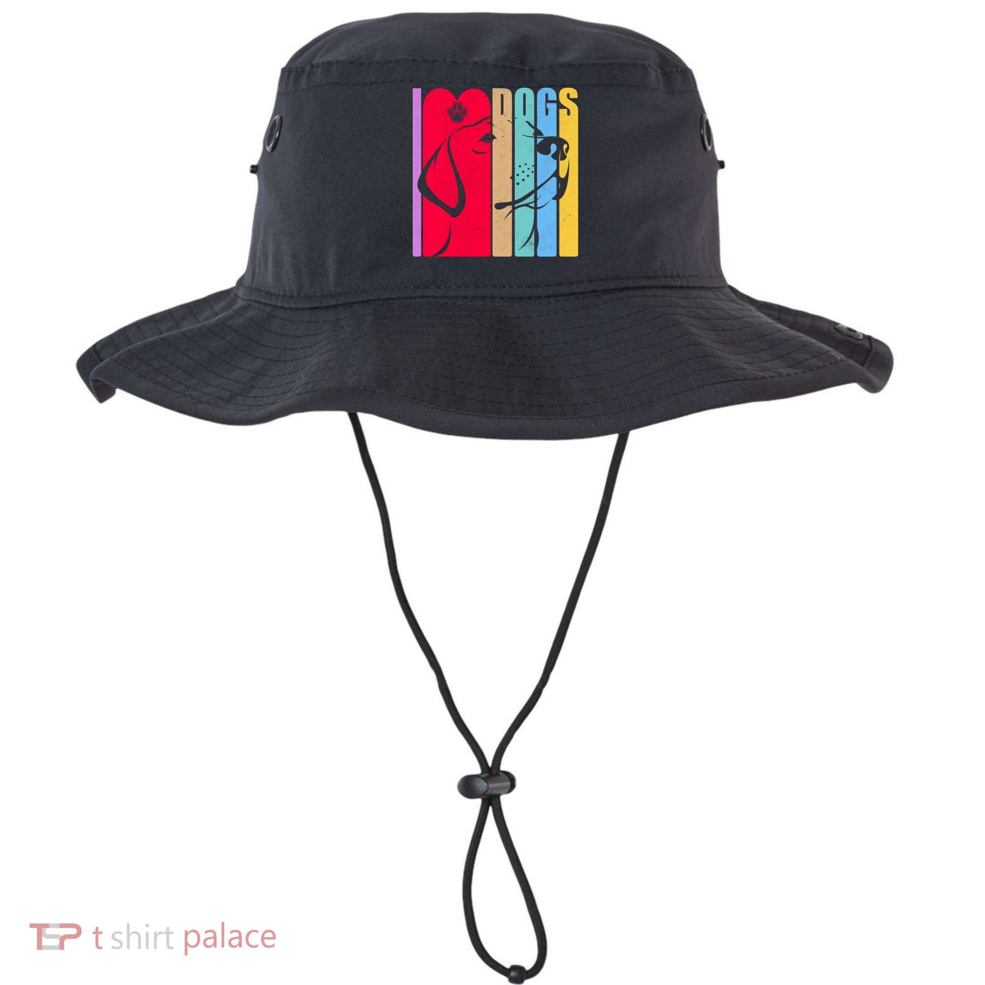 Retro I Love Dogs Bucket Hat