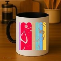 Retro I Love Dogs Coffee Mug thumb 4