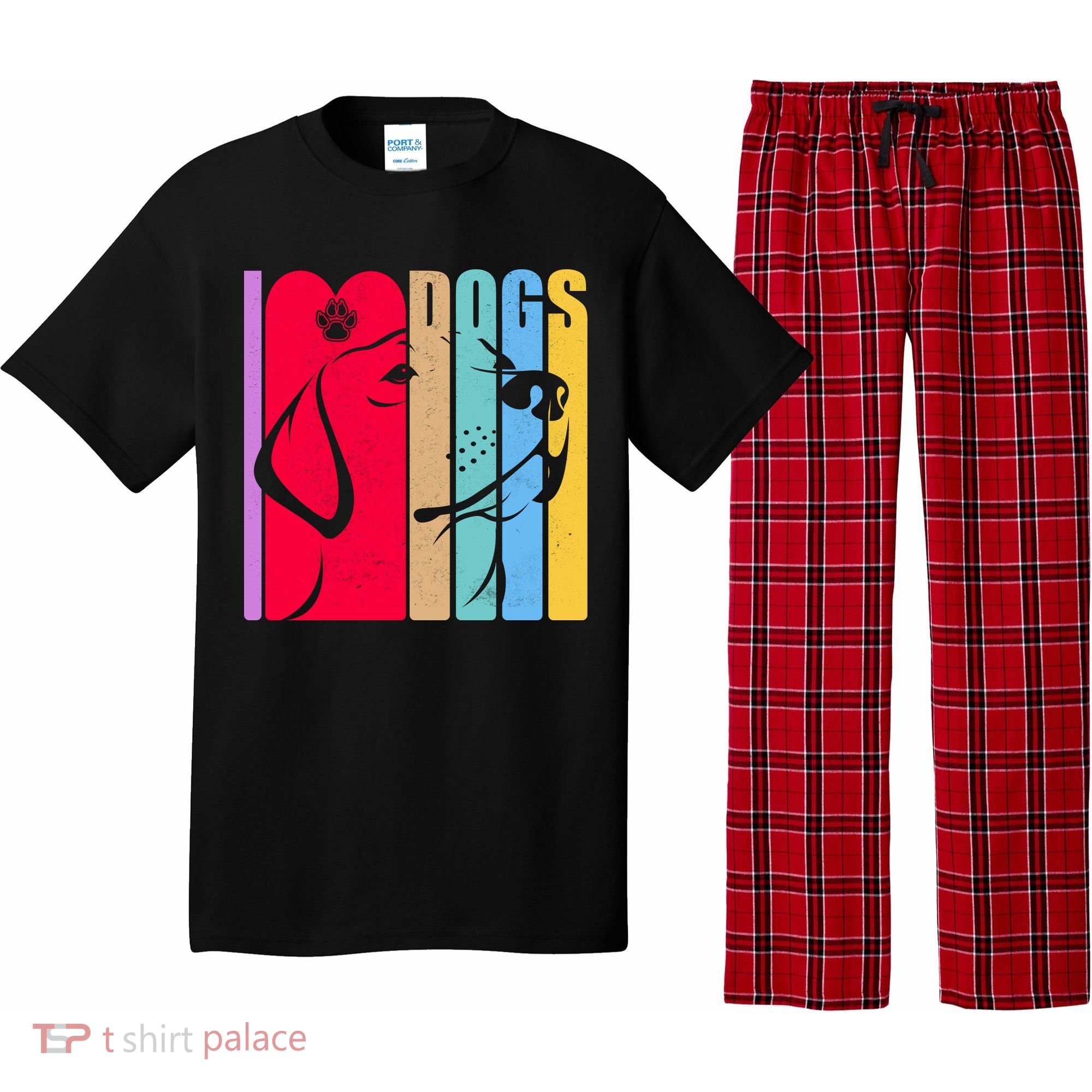 Retro I Love Dogs Pajama Set
