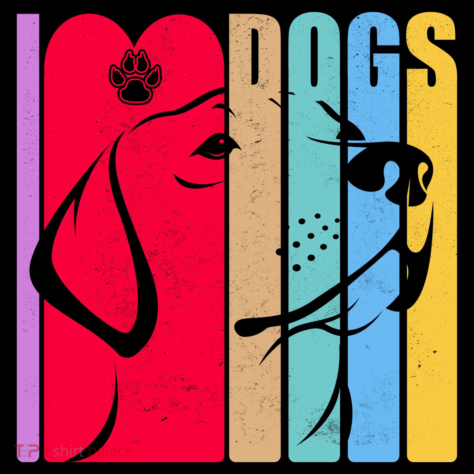Retro I Love Dogs Polo