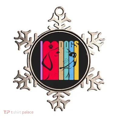 Retro I Love Dogs Ornament