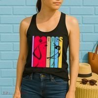 Retro I Love Dogs Women's Tank Top thumb 2