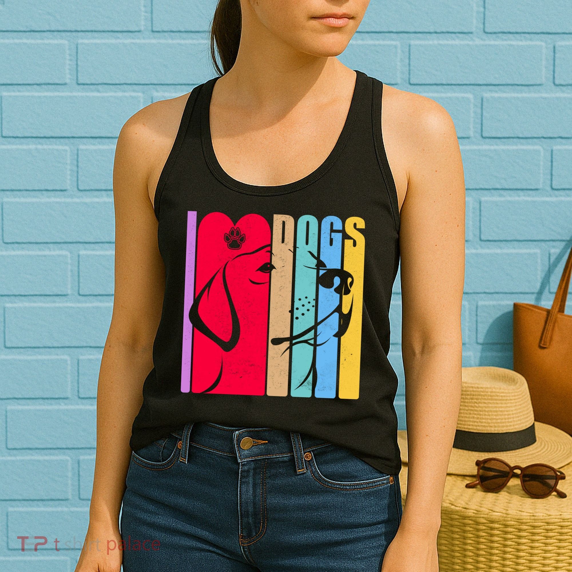 Retro I Love Dogs Women's Tank Top