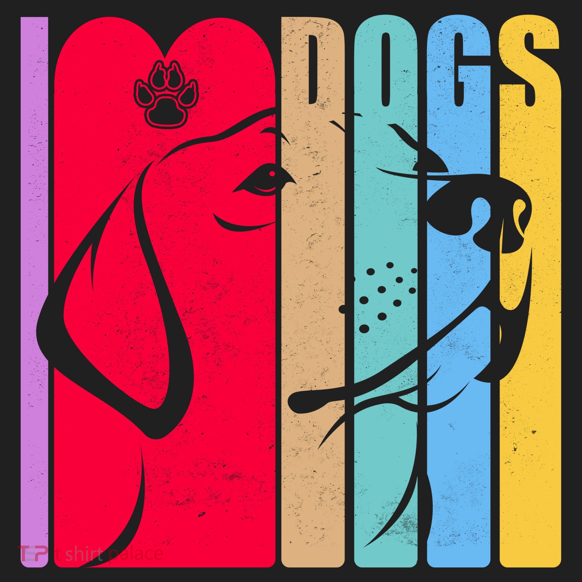 Retro I Love Dogs Hat