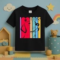 Retro I Love Dogs Toddler T-Shirt thumb 3