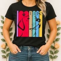 Retro I Love Dogs Women's T-Shirt thumb 2