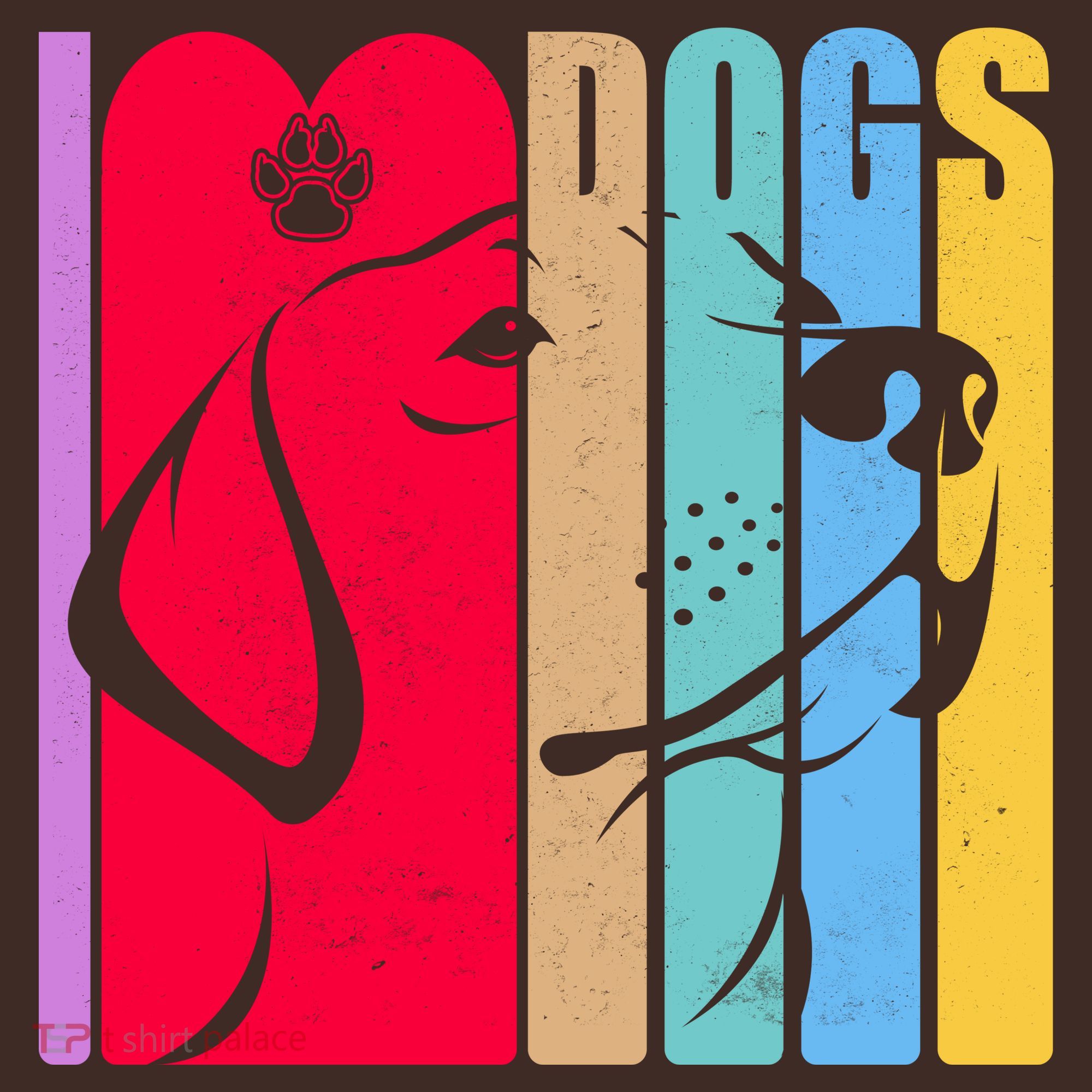 Retro I Love Dogs Apron