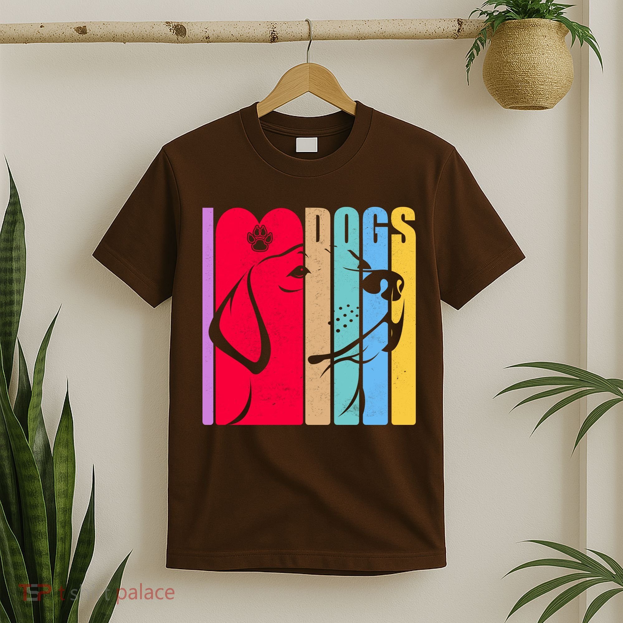 Retro I Love Dogs T-Shirt