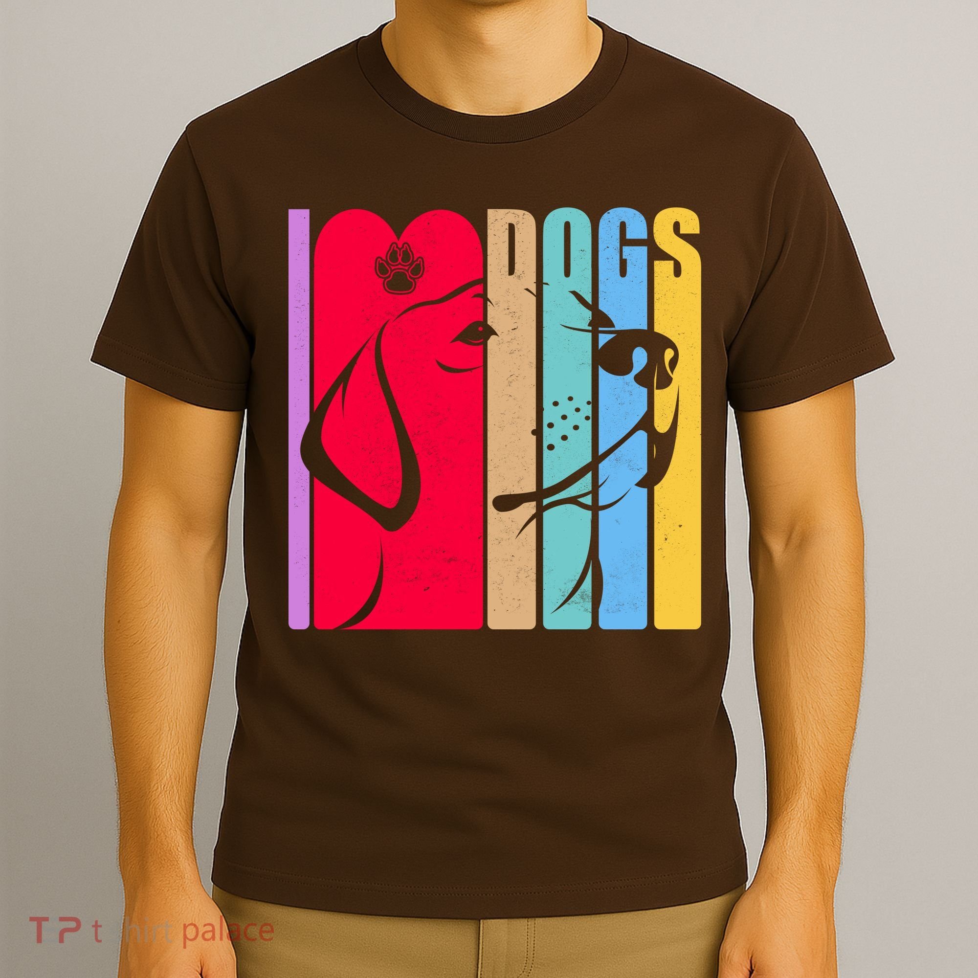 Retro I Love Dogs T-Shirt