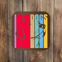Retro I Love Dogs Coaster thumb 0