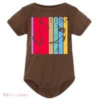 Retro I Love Dogs Baby Bodysuit thumb 0
