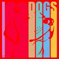 Retro I Love Dogs Santa Hat thumb 1