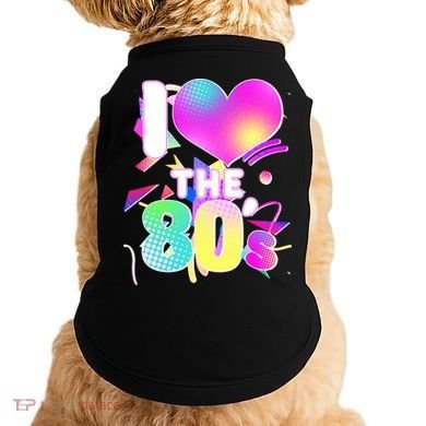 Retro I Love The 80's  Doggie Tank