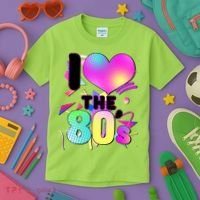 Retro I Love The 80's  Kids T-Shirt thumb 3
