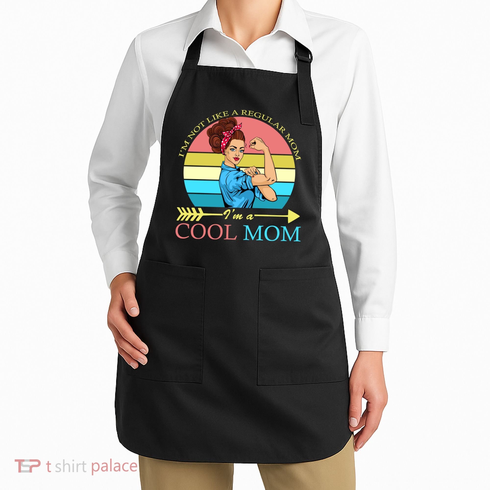 Retro I'm Not A Regular Mom I'm A Cool Mom Apron