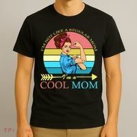 Retro I'm Not A Regular Mom I'm A Cool Mom T-Shirt thumb 3