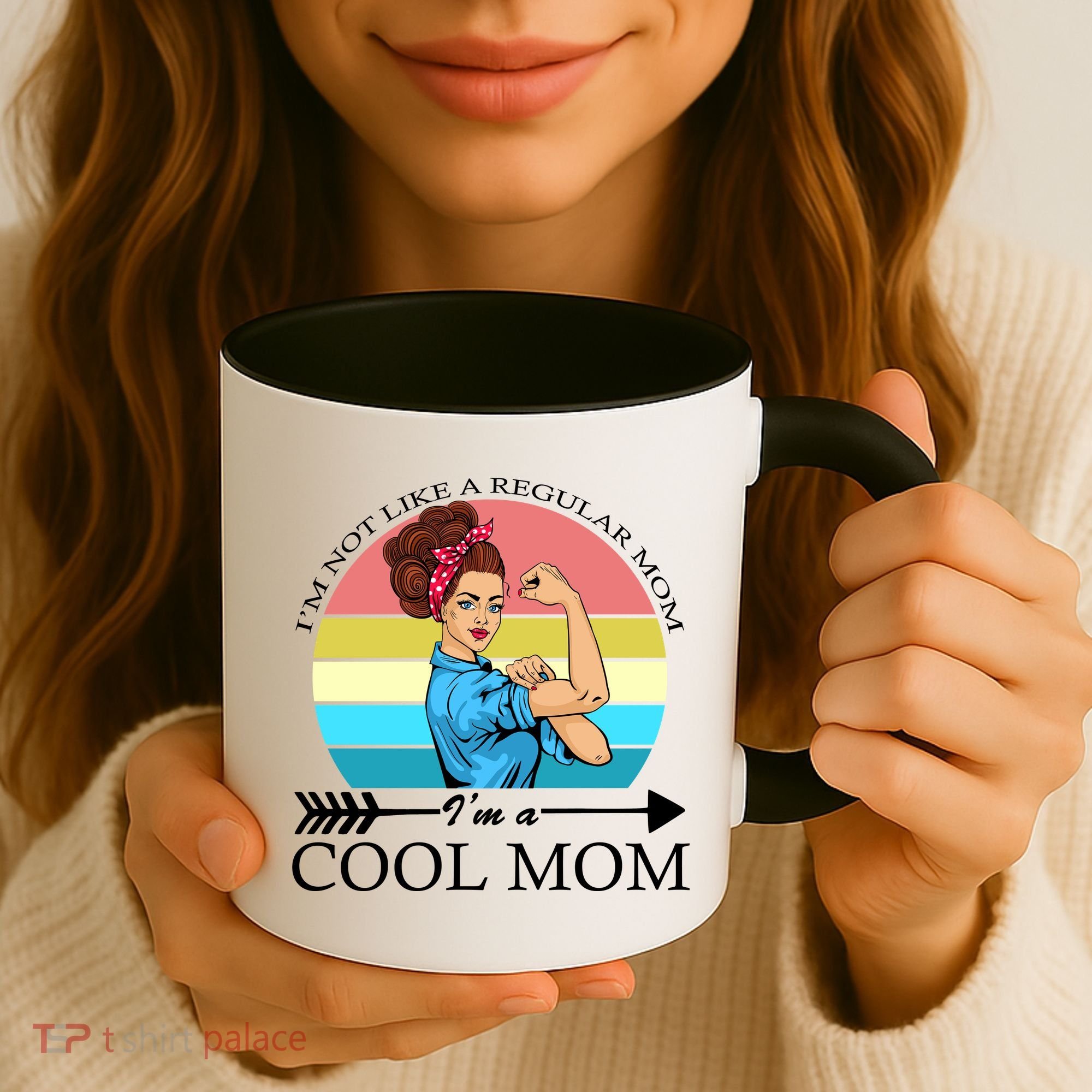 Retro I'm Not A Regular Mom I'm A Cool Mom Coffee Mug