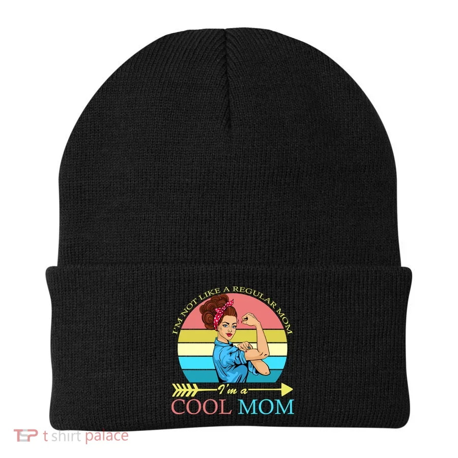 Retro I'm Not A Regular Mom I'm A Cool Mom Beanie